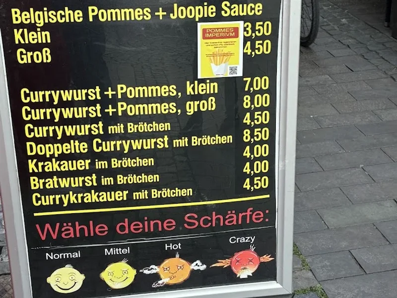 menu 2 of Pommes Imperium