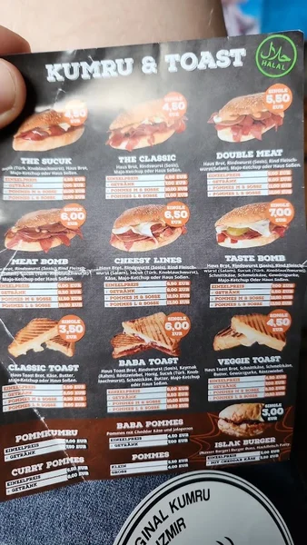 menu 2 of Kumru Baba