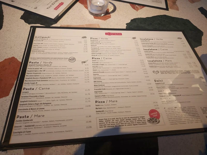 menu 1 of L'Osteria München Perlach Plaza