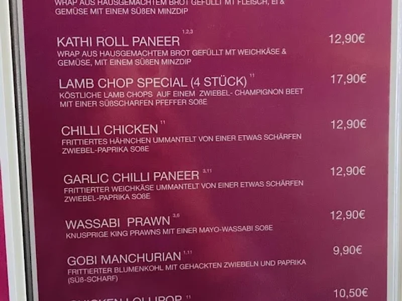 menu 2 of Raaz Indisches Spezialitäten Restaurant