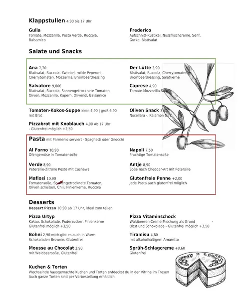 menu 0 of Vistro Hamburg