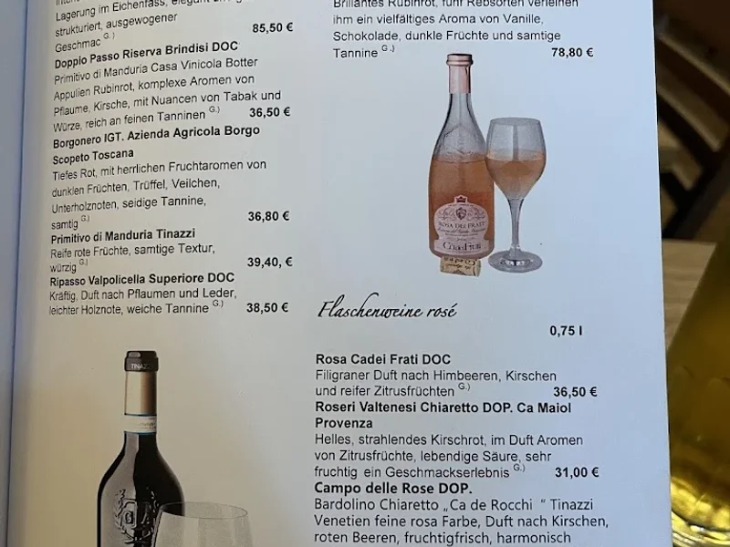 menu 2 of Villa Dante