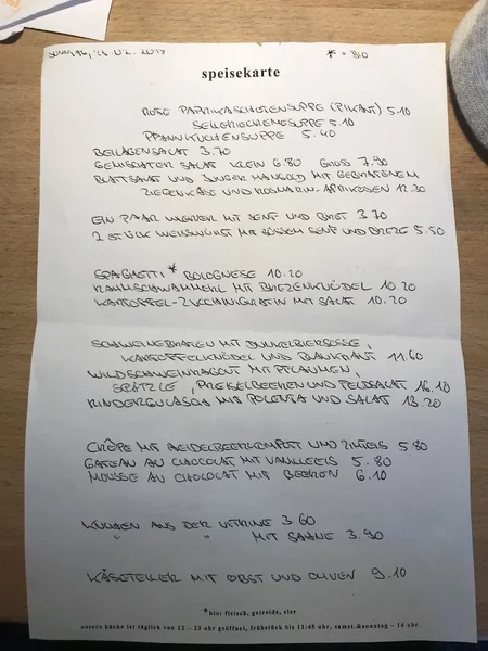 menu 1 of Gaststätte Zum Kloster