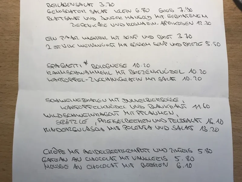 menu 1 of Gaststätte Zum Kloster