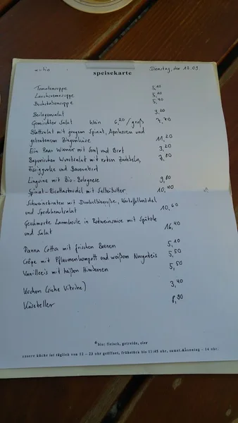 menu 2 of Gaststätte Zum Kloster