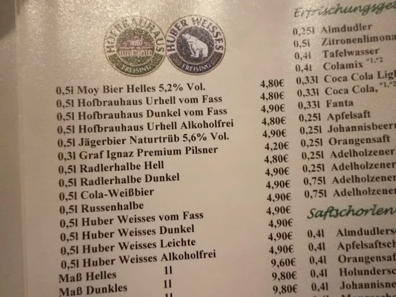 menu 1 of Brauhaus-Stub'n Solln