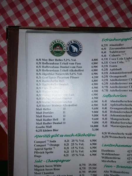 menu 2 of Brauhaus-Stub'n Solln