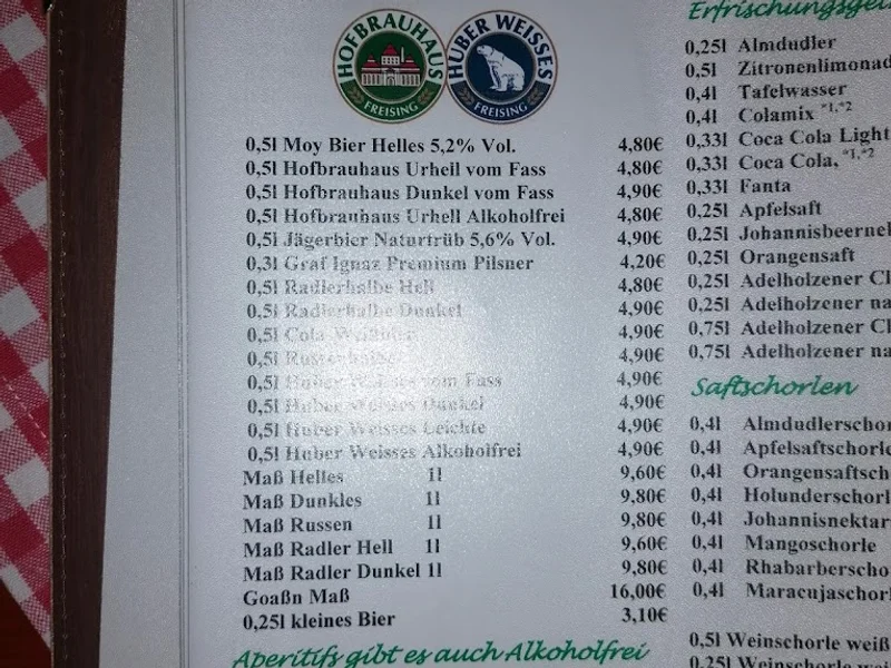 menu 2 of Brauhaus-Stub'n Solln