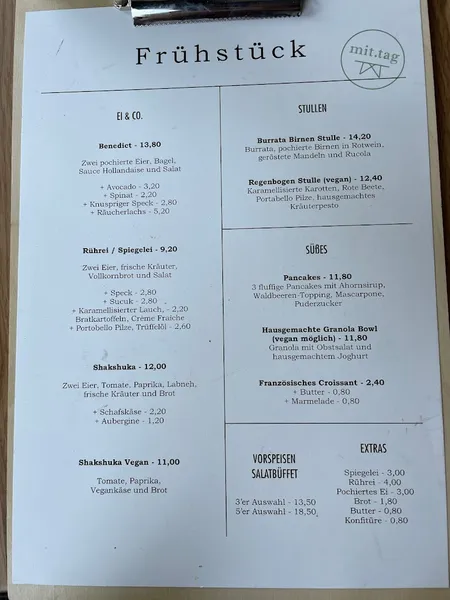 menu 0 of BRASSERIE mittag