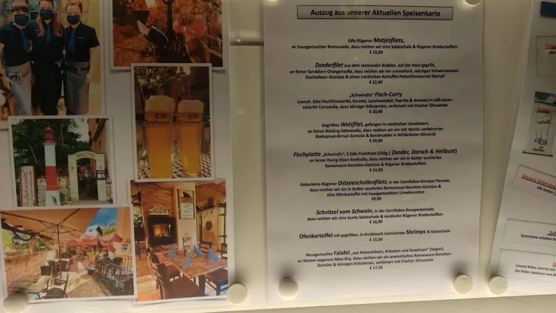 menu 2 of "Schwindts" Restaurant