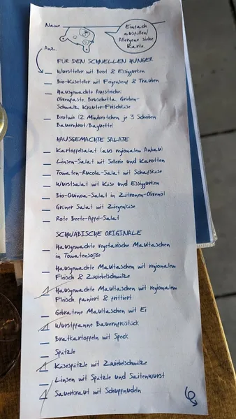 menu 2 of Gasthaus Bären
