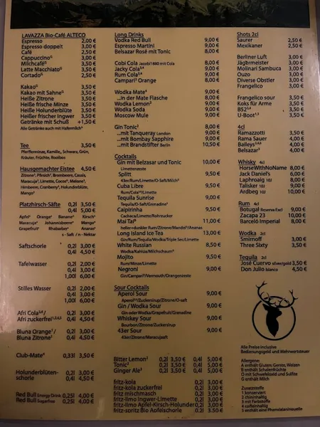 menu 0 of Platzhirsch