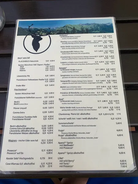 menu 2 of Platzhirsch