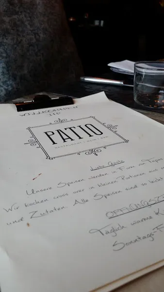 menu 1 of PATIO Restaurant & Bar