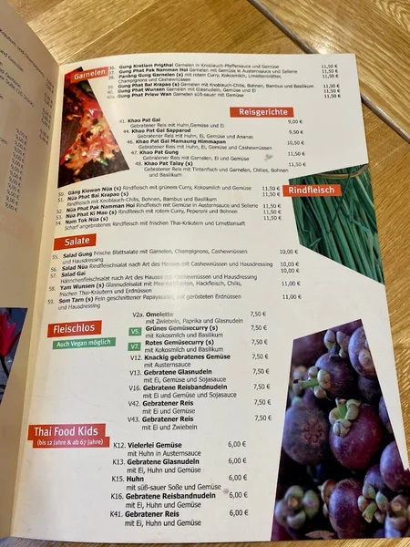 menu 1 of Thai Food 2