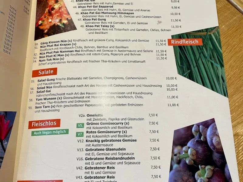 menu 1 of Thai Food 2