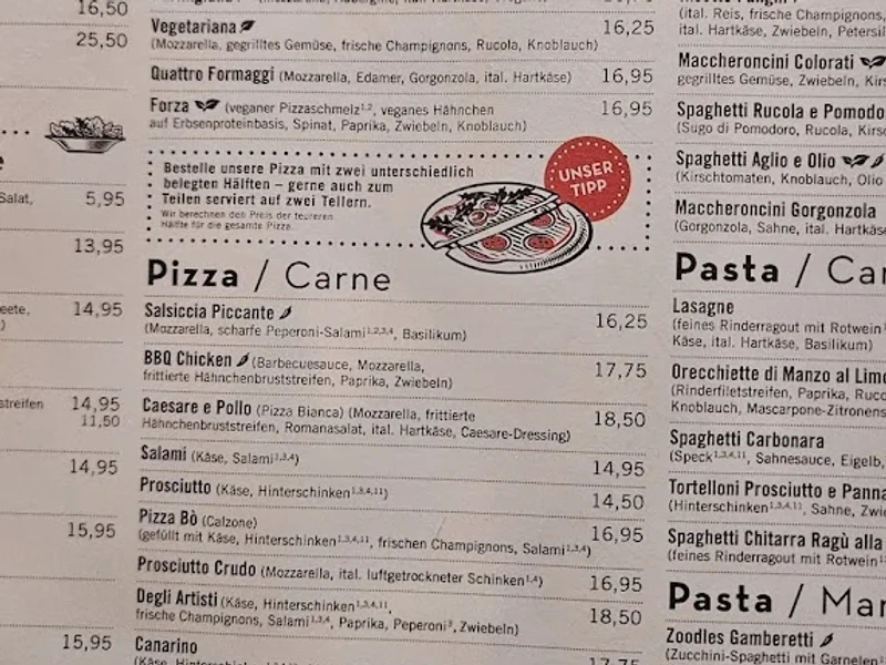 menu 0 of L'Osteria Köln Ebertplatz