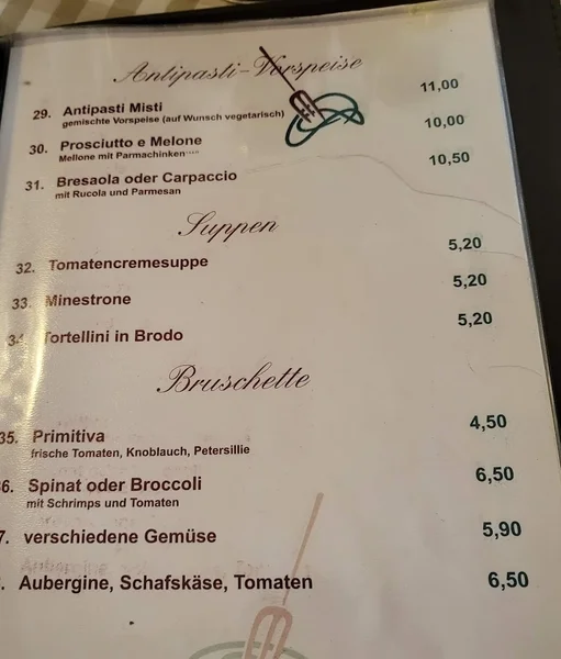 menu 0 of Ristorante Pizzeria da Antonio - Köln