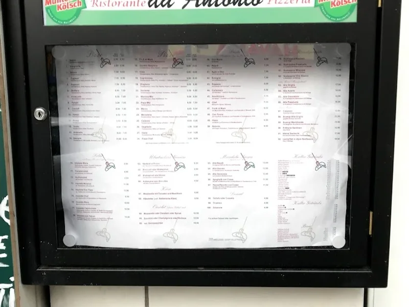 menu 1 of Ristorante Pizzeria da Antonio - Köln