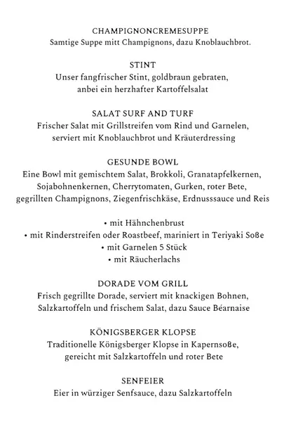 menu 1 of Zur Ratsmühle
