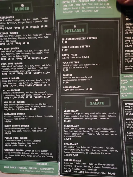 menu 2 of 200g Grill & Bar