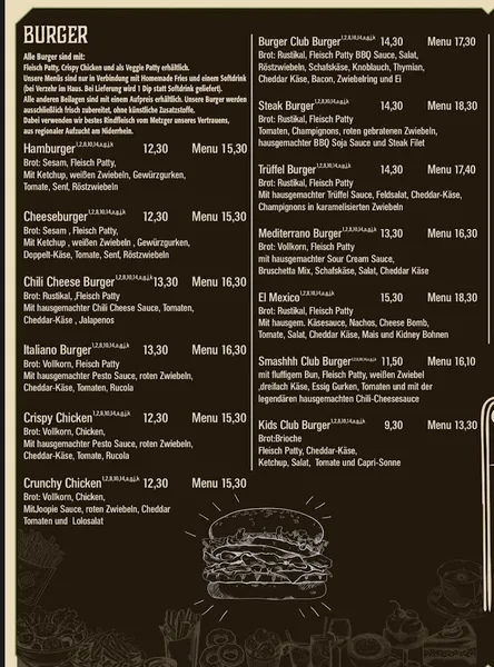 menu 1 of The Burger Club