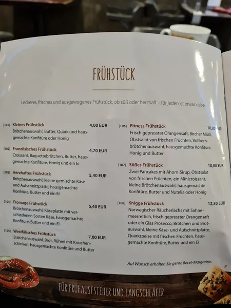 menu 0 of Cafe Knigge
