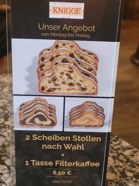 menu 2 of Cafe Knigge
