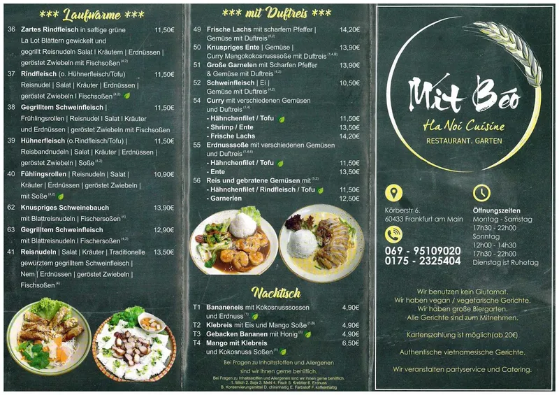 menu 1 of Mit Beo Ha Noi Cuisine