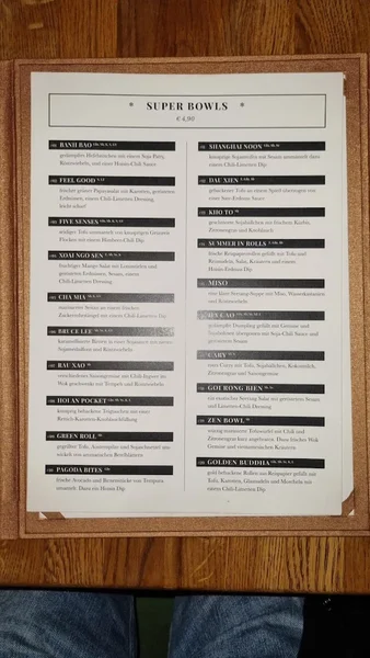 menu 2 of An Vegan House