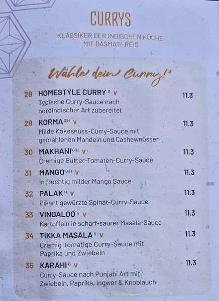 menu 2 of SVAAdish Winterhude