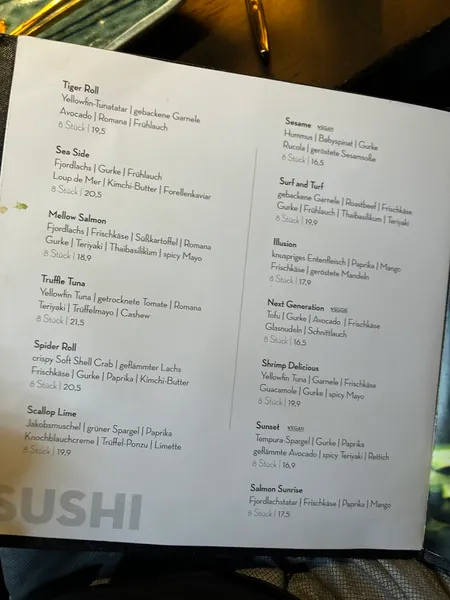 menu 2 of TYO TYO Sushi Restaurant Hamburg