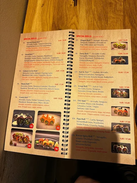 menu 0 of Ginza Japanese Kitchen
