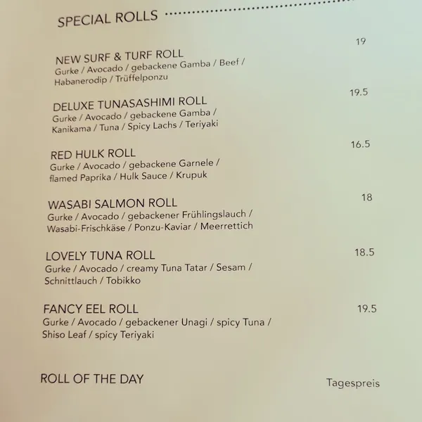 menu 0 of ono by Steffen Henssler