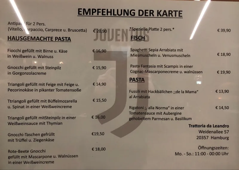 menu 1 of Trattoria da Leandro