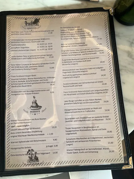 menu 0 of Restaurant Franz Ferdinand