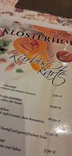 menu 0 of Restaurant - Café Klosterhof