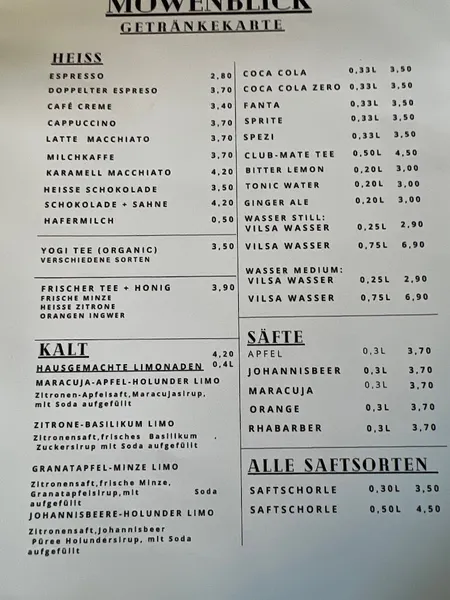 menu 0 of Möwenblick Cafe Restaurant