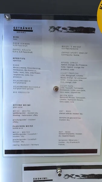 menu 0 of Kaizen