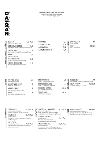 menu 1 of DAIKAN IZAKAYA (Nippes)