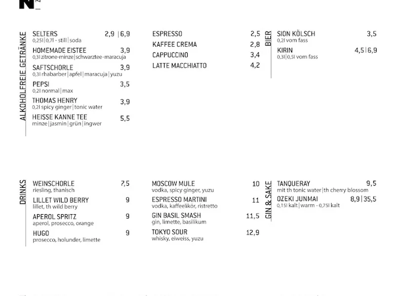 menu 1 of DAIKAN IZAKAYA (Nippes)