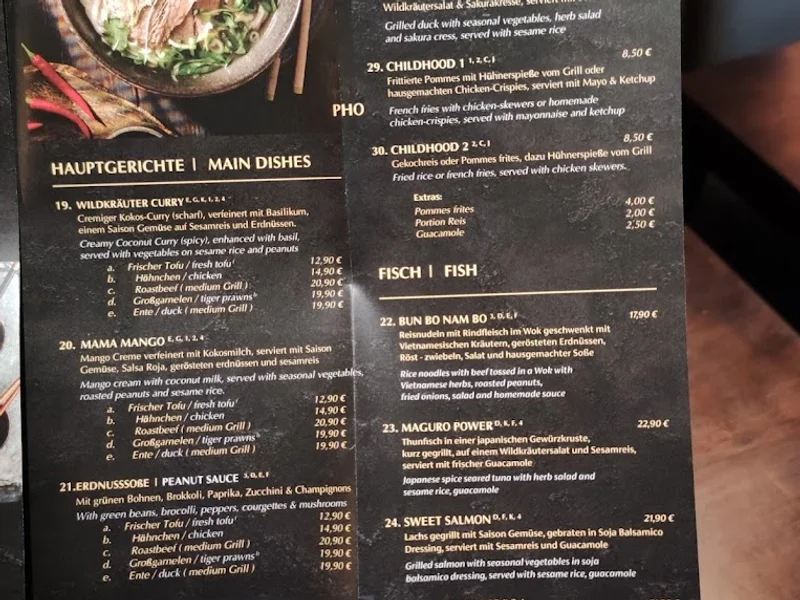 menu 2 of MYAMI