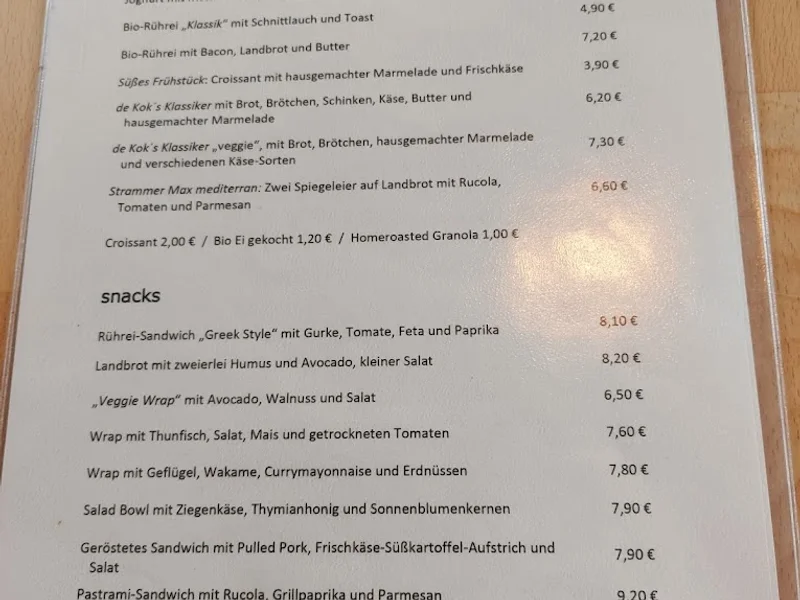 menu 1 of Café Bo Zollstock