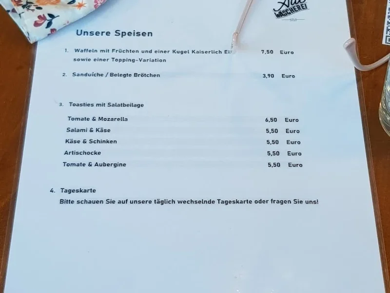 menu 0 of Alte Wäscherei