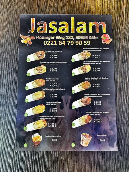 menu 0 of JaSalam Imbiss - Schawarma - Falafel