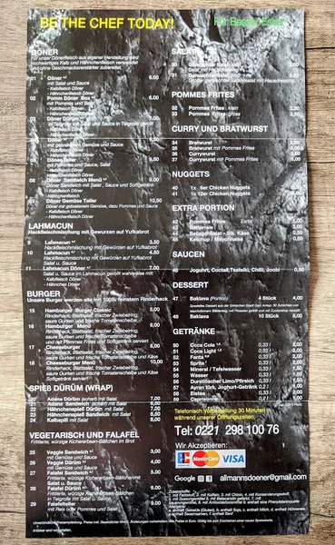 menu 2 of ALL MANN‘S DÖNER | Steakfleisch vom Drehspieß