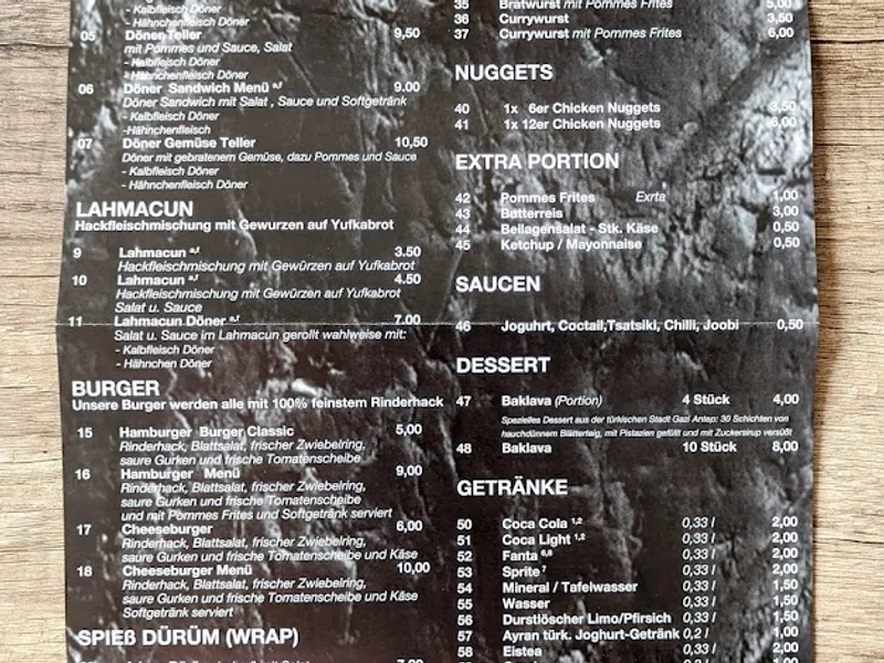 menu 2 of ALL MANN‘S DÖNER | Steakfleisch vom Drehspieß