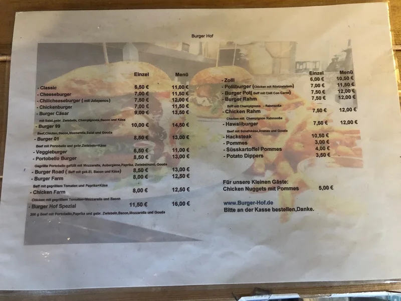 menu 2 of Burgerhof