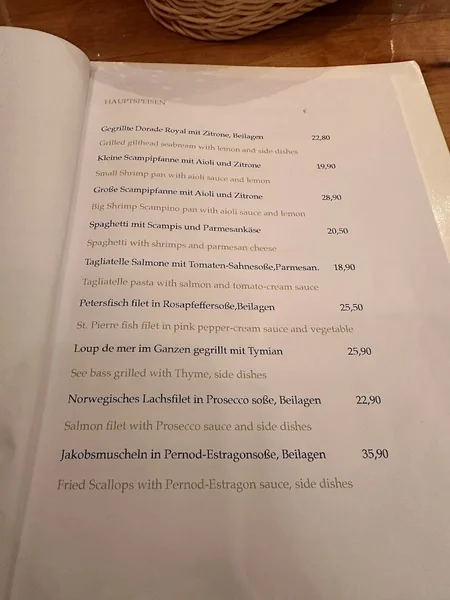 menu 0 of Scampino Wein & Meer