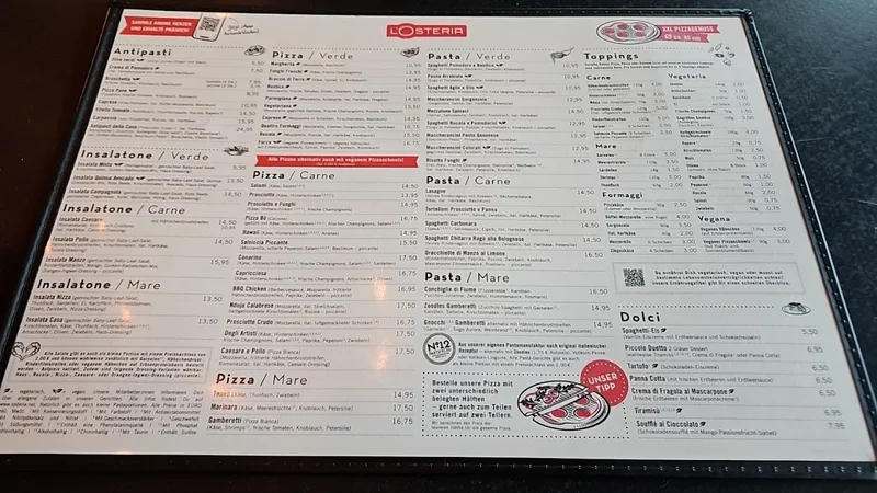 menu 0 of L'Osteria Köln Deutz